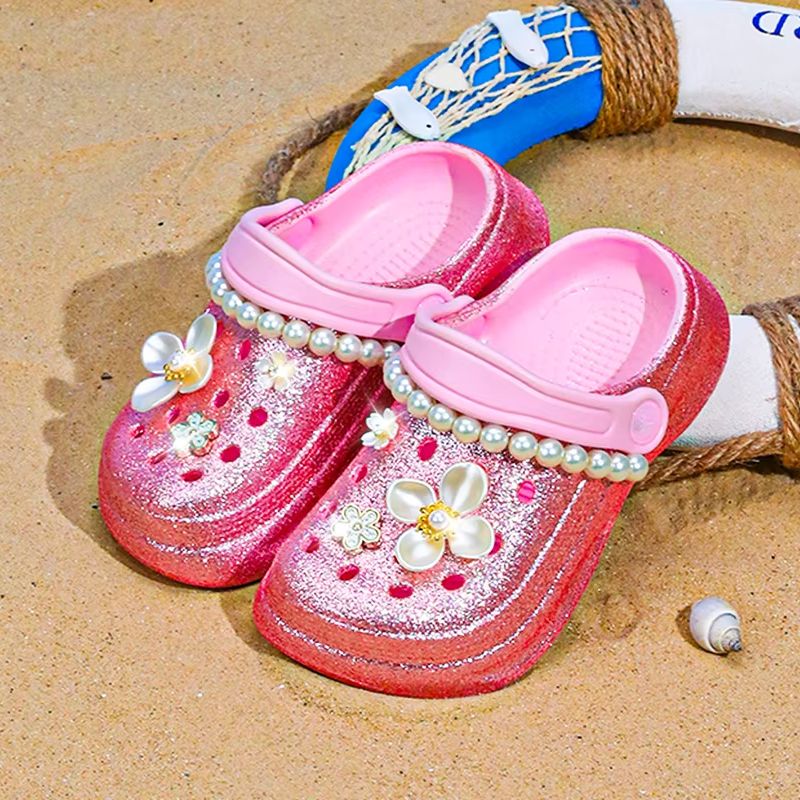 Kids Outdoor Garden - Çocuklar için Simli Terlik ve Mules