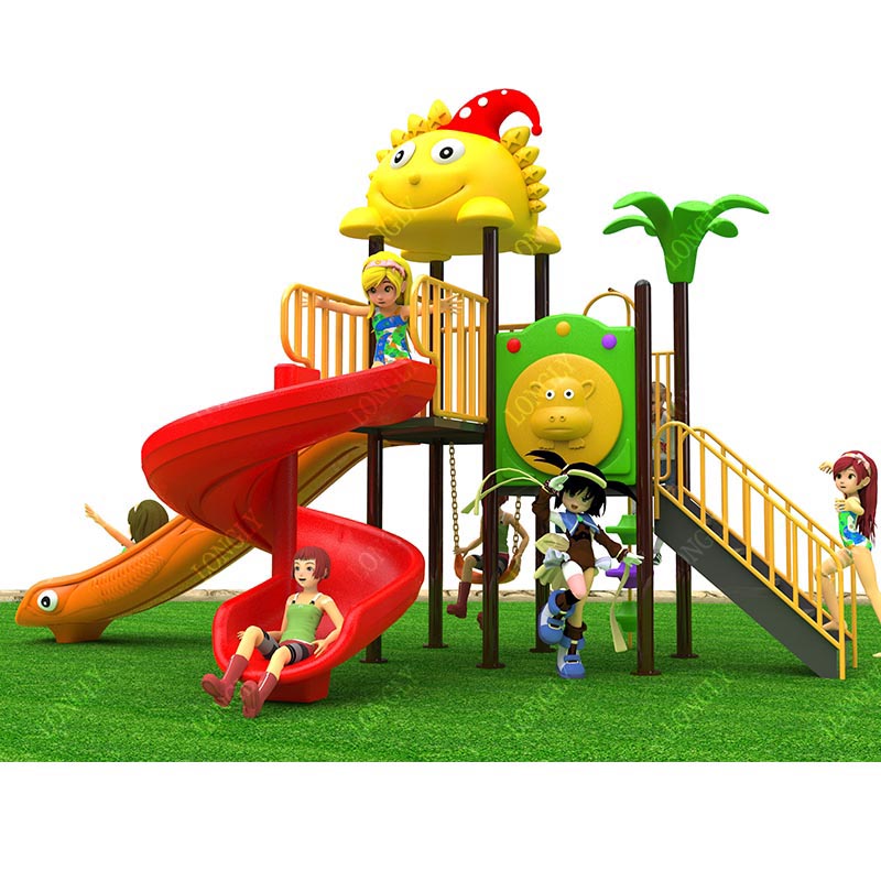 Kids Outdoor Education - Çocuklar İçin Ticari Plastik Kaydırak 450x270x280cm