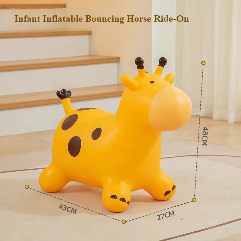 Kids Outdoor Ride On - Kalınlaştırılmış PVC Şişme Zıplayan At Oyuncak,