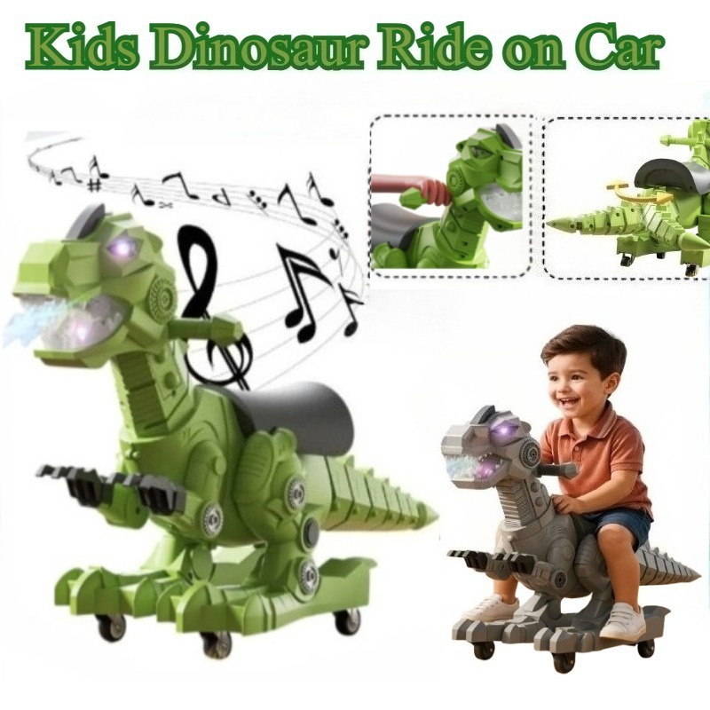 Kids Outdoor Play - Dinozor Binilebilir Oyuncaklar Müzikli Işıklı ve