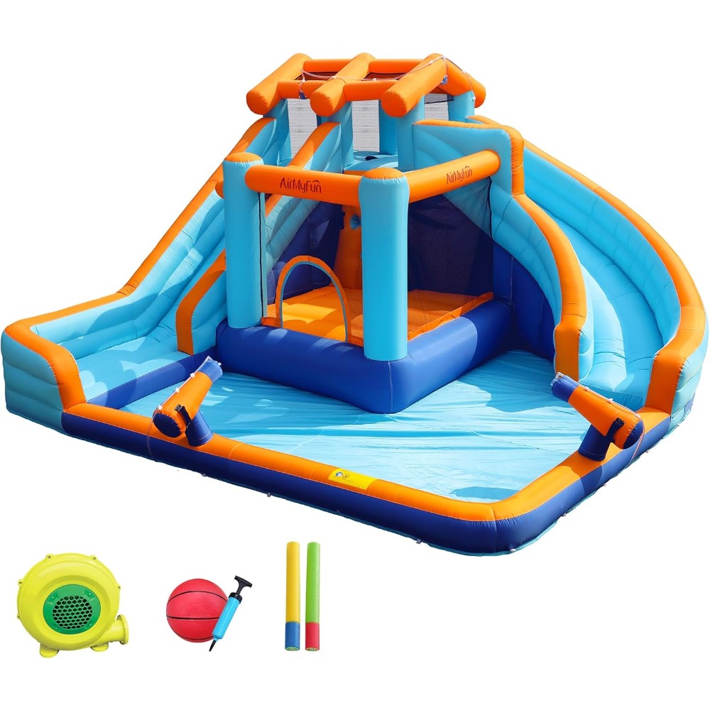 Kids Outdoor Play - Büyük Su Kaydıraklı Zıplama Evi, Su