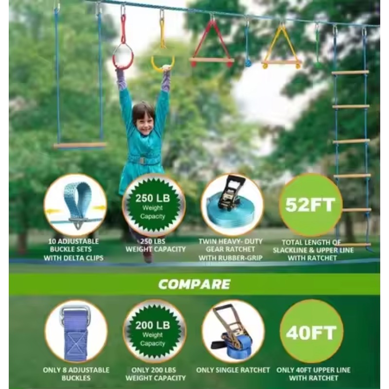 Çocuklar İçin Savaşçı Engel Pa - Kids Outdoor Monkey Bars incelemesi ve fiyatı