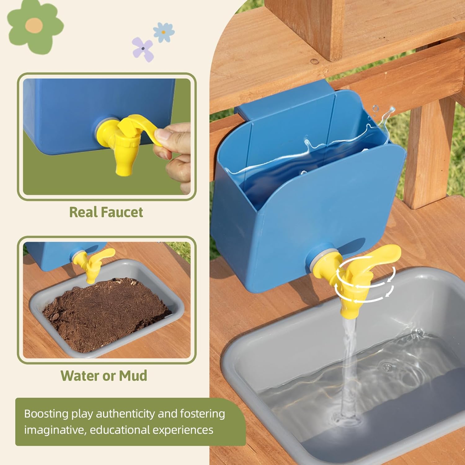 # Çam Ahşap Çocuklar İçin 3+ Y - Kids Outdoor Mud Kitchen incelemesi ve fiyatı