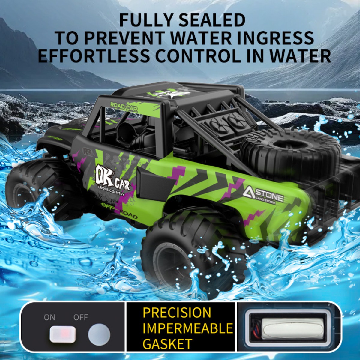 Amfibi RC Araba 4WD Off-Road T - Kids Outdoor Dirt Toys incelemesi ve fiyatı